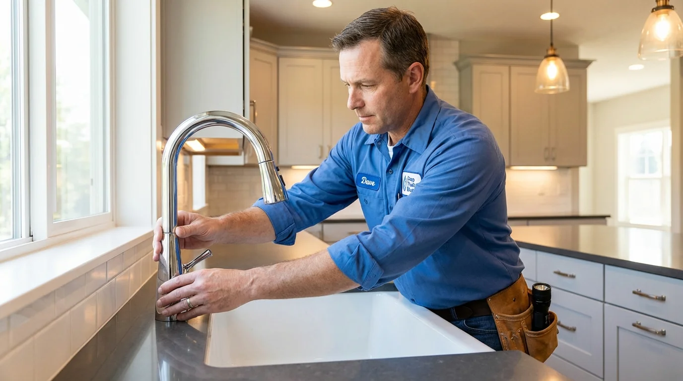 Kitchen faucet installation by Johns Plumbing LLC in Hayden