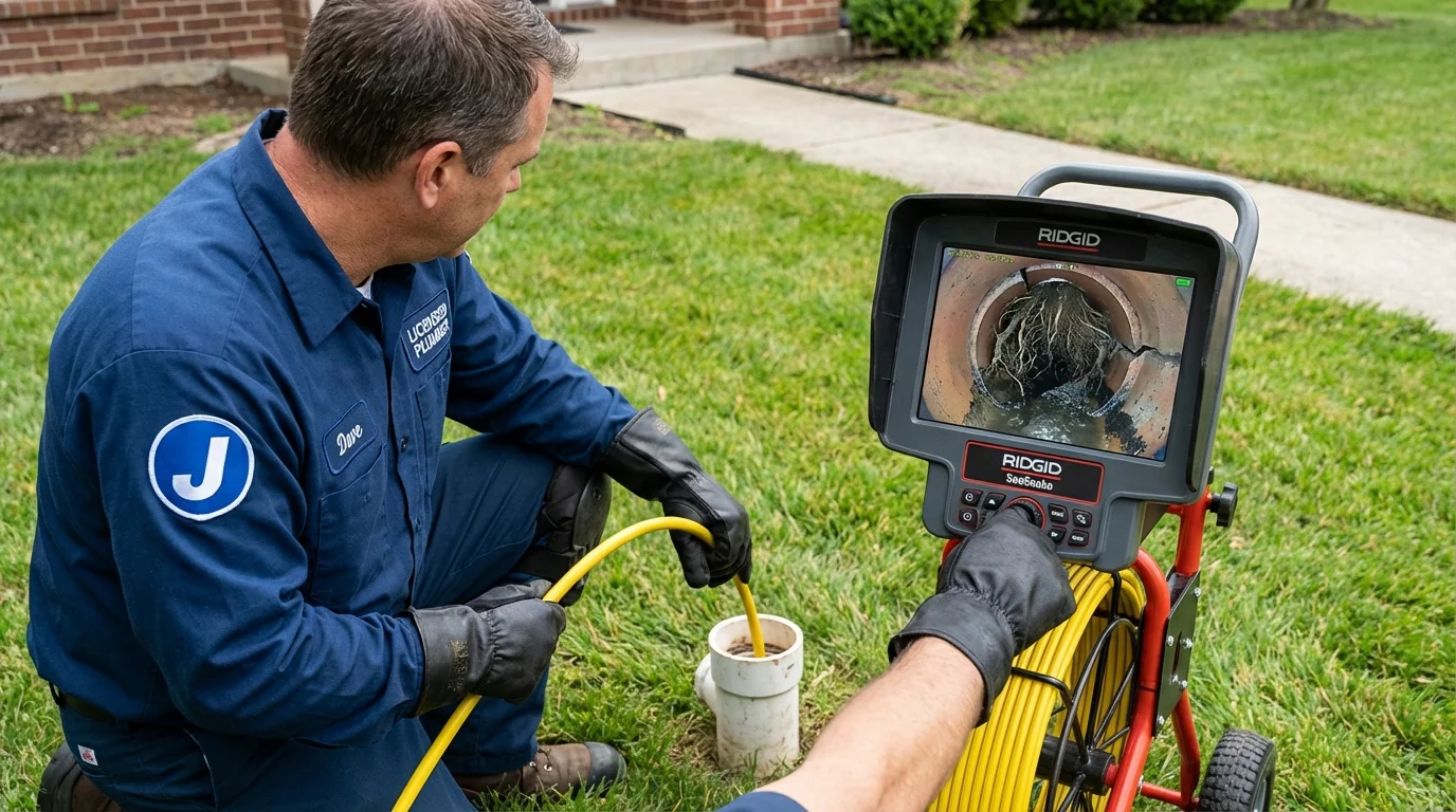 Sewer camera inspection being performed by Johns Plumbing LLC in Hayden